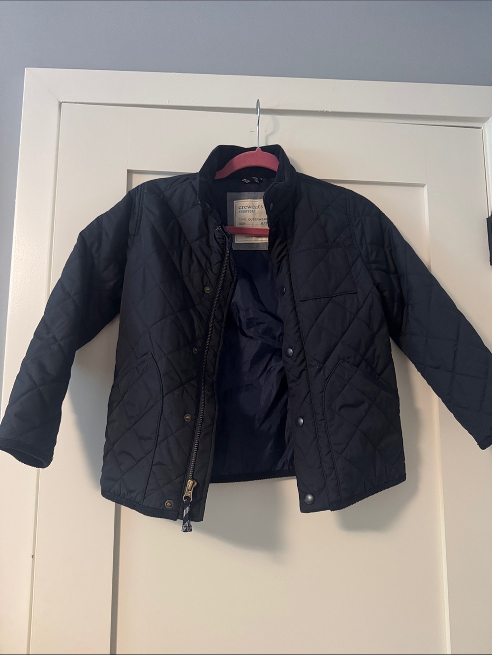 Crewcuts Navy Quilted Puffer Jacket for Kids